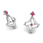Load image into Gallery viewer, Designer Platinum Diamond Earrings for Women JL PT E NL8644
