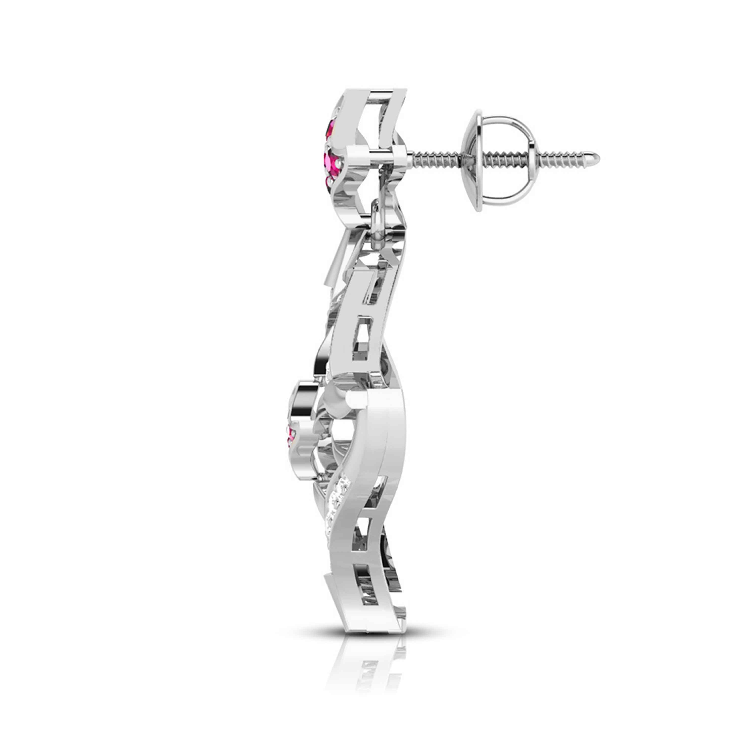 Designer Platinum Diamond Earrings for Women JL PT E NL8644