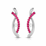 Load image into Gallery viewer, Platinum Diamond Earrings With Emerald for Women JL PT E NL8655
