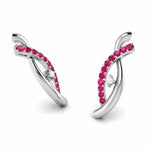Load image into Gallery viewer, Platinum Diamond Earrings With Emerald for Women JL PT E NL8655

