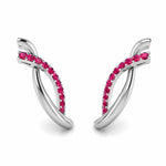 Load image into Gallery viewer, Platinum Diamond Earrings With Emerald for Women JL PT E NL8655
