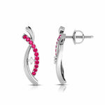 Load image into Gallery viewer, Platinum Diamond Earrings With Emerald for Women JL PT E NL8655
