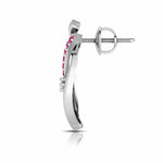 Load image into Gallery viewer, Platinum Diamond Earrings With Emerald for Women JL PT E NL8655
