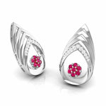Load image into Gallery viewer, Platinum Diamond Earrings With Emerald for Women JL PT E NL8657
