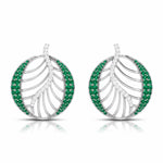 Load image into Gallery viewer, Platinum Diamond Earrings With Emerald for Women JL PT E NL8661  Green Jewelove.US
