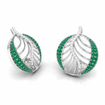 Load image into Gallery viewer, Platinum Diamond Earrings With Emerald for Women JL PT E NL8661   Jewelove.US
