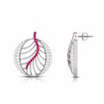 Load image into Gallery viewer, Platinum Diamond Earrings With Emerald for Women JL PT E NL8661   Jewelove.US

