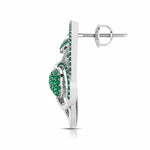Load image into Gallery viewer, Designer Platinum Diamond Earrings With Emerald for Women JL PT E NL8662
