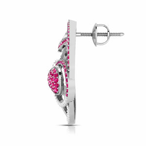 Designer Platinum Diamond Earrings With Emerald for Women JL PT E NL8662