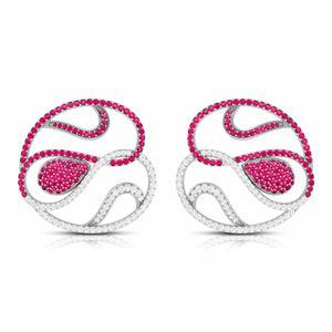 Designer Platinum Diamond Earrings With Emerald for Women JL PT E NL8662
