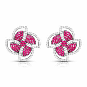 Designer Platinum Diamond Earrings With Emerald for Women JL PT E NL8663  Red Jewelove.US