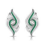Load image into Gallery viewer, Designer Platinum Diamond Earrings With Emerald for Women JL PT E NL8674  Green Jewelove.US
