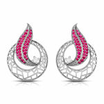 Load image into Gallery viewer, Designer Platinum Diamond Earrings With Emerald for Women JL PT E NL8676  Red Jewelove.US
