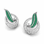 Load image into Gallery viewer, Designer Platinum Diamond Earrings With Emerald for Women JL PT E NL8676   Jewelove.US
