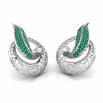 Load image into Gallery viewer, Designer Platinum Diamond Earrings With Emerald for Women JL PT E NL8676   Jewelove.US

