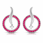 Load image into Gallery viewer, Designer Platinum Diamond Earrings With Emerald for Women JL PT E NL8682
