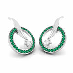 Load image into Gallery viewer, Designer Platinum Diamond Earrings With Emerald for Women JL PT E NL8682
