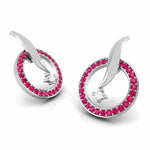 Load image into Gallery viewer, Designer Platinum Diamond Earrings With Emerald for Women JL PT E NL8682
