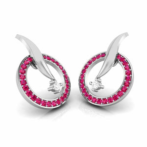 Designer Platinum Diamond Earrings With Emerald for Women JL PT E NL8682