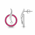 Load image into Gallery viewer, Designer Platinum Diamond Earrings With Emerald for Women JL PT E NL8682
