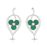 Load image into Gallery viewer, Designer Platinum Diamond Earrings for Women JL PT E NL8579  Green Jewelove.US
