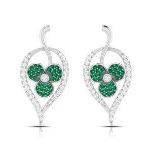 Designer Platinum Diamond Earrings for Women JL PT E NL8579  Green Jewelove.US
