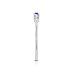 Load image into Gallery viewer, Blue Sapphire Platinum Diamond Engagement Ring JL PT LR 7003

