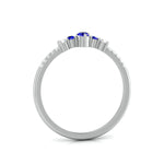 Load image into Gallery viewer, 10 Pointer Blue Sapphire Platinum Diamond Engagement Ring JL PT LR 7004   Jewelove
