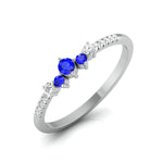 Load image into Gallery viewer, 10 Pointer Blue Sapphire Platinum Diamond Engagement Ring JL PT LR 7004   Jewelove
