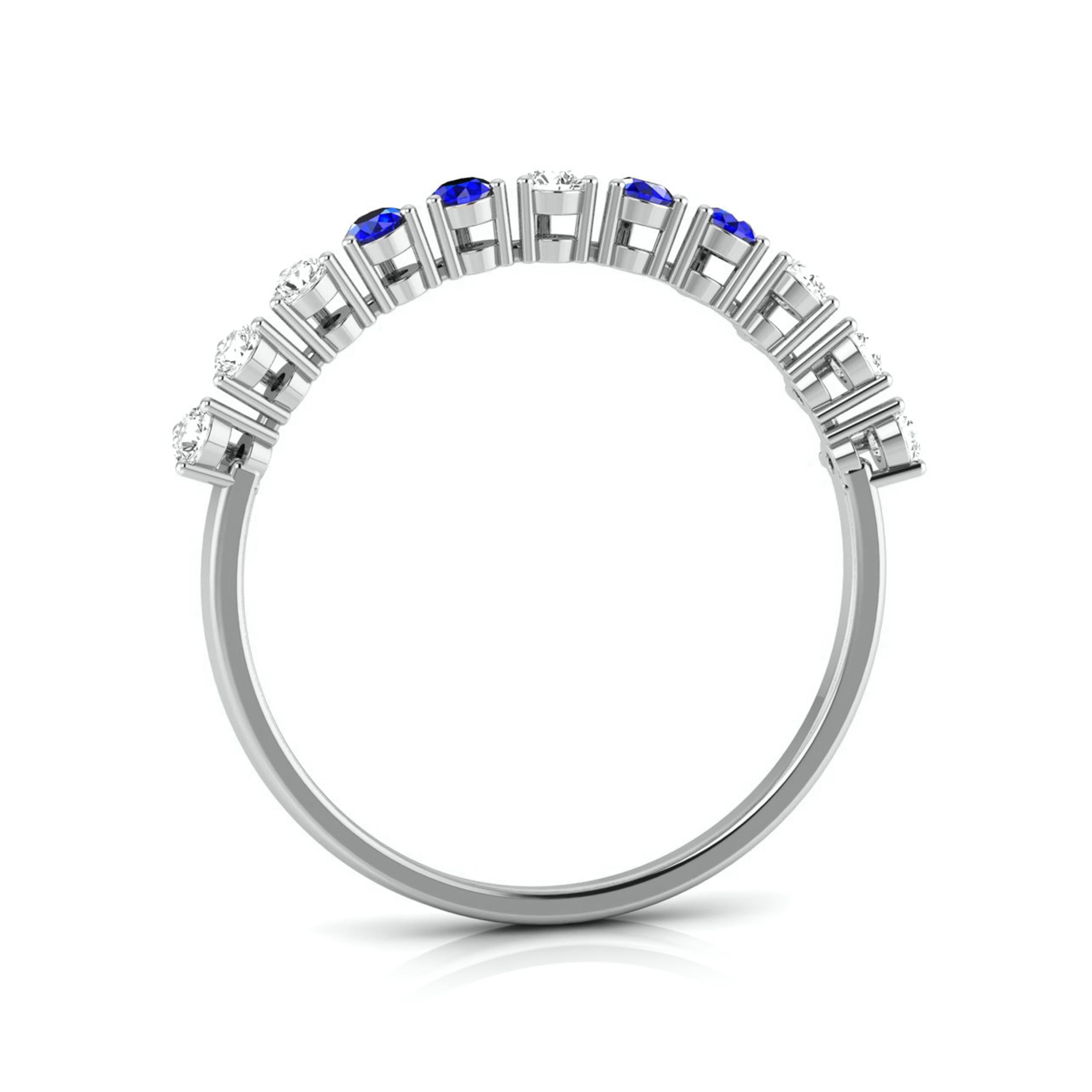 Blue Sapphire Platinum Diamond Engagement Ring JL PT LR 7007   Jewelove