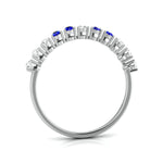 Load image into Gallery viewer, Blue Sapphire Platinum Diamond Engagement Ring JL PT LR 7007
