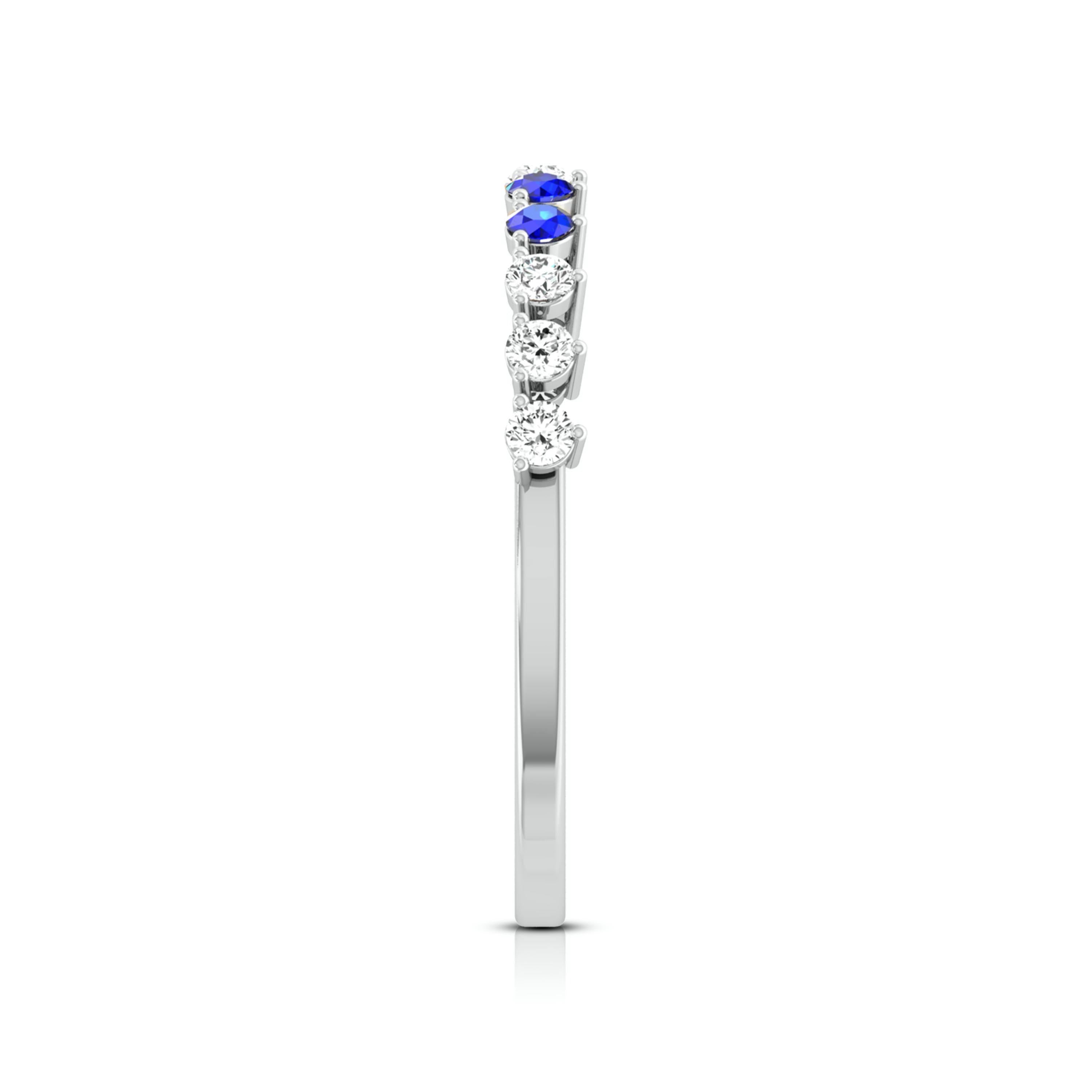 Blue Sapphire Platinum Diamond Engagement Ring JL PT LR 7007   Jewelove