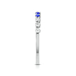Load image into Gallery viewer, Blue Sapphire Platinum Diamond Engagement Ring JL PT LR 7007
