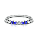 Load image into Gallery viewer, Blue Sapphire Platinum Diamond Engagement Ring JL PT LR 7007   Jewelove
