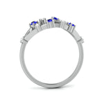 Load image into Gallery viewer, Blue Sapphire Platinum Diamond Engagement Ring JL PT LR 7009
