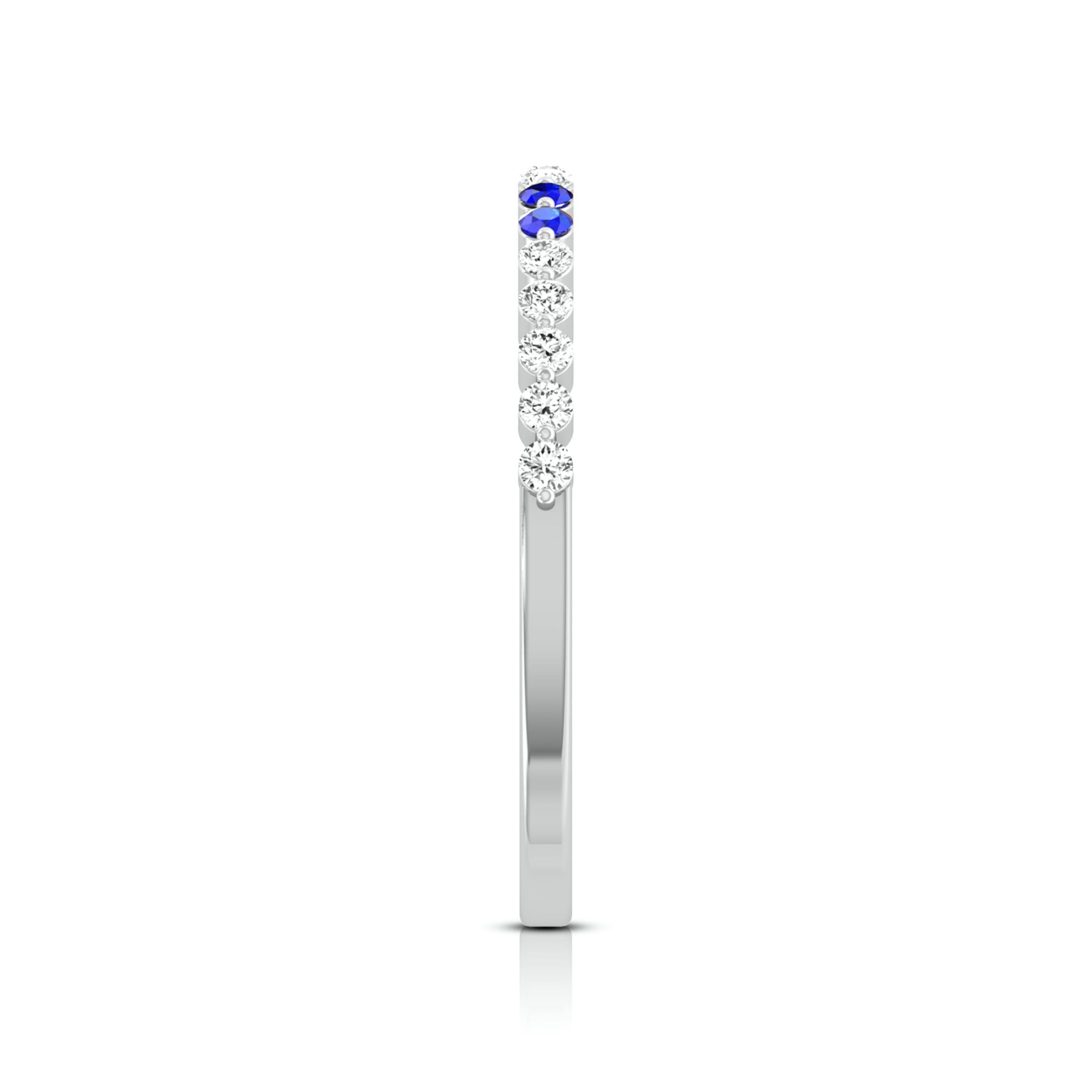 Blue Sapphire Platinum Diamond Engagement Ring JL PT LR 7010