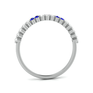 Blue Sapphire Platinum Diamond Engagement Ring JL PT LR 7010