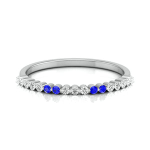 Blue Sapphire Platinum Diamond Engagement Ring JL PT LR 7010