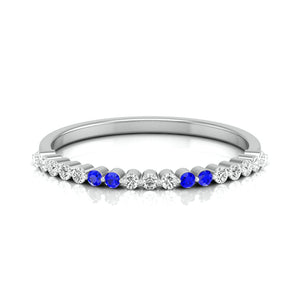 Blue Sapphire Platinum Diamond Engagement Ring JL PT LR 7010   Jewelove