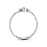 Load image into Gallery viewer, Blue Sapphire Platinum Diamond Engagement Ring JL PT LR 7013
