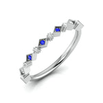 Load image into Gallery viewer, Blue Sapphire Platinum Diamond Engagement Ring JL PT LR 7017
