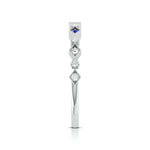 Load image into Gallery viewer, Blue Sapphire Platinum Diamond Engagement Ring JL PT LR 7017
