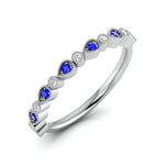 Load image into Gallery viewer, 5 Blue Sapphire Platinum Diamond Engagement Ring JL PT LR 7018   Jewelove
