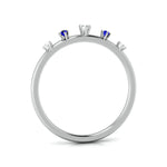 Load image into Gallery viewer, Blue Sapphire Platinum Diamond Engagement Ring JL PT LR 7022
