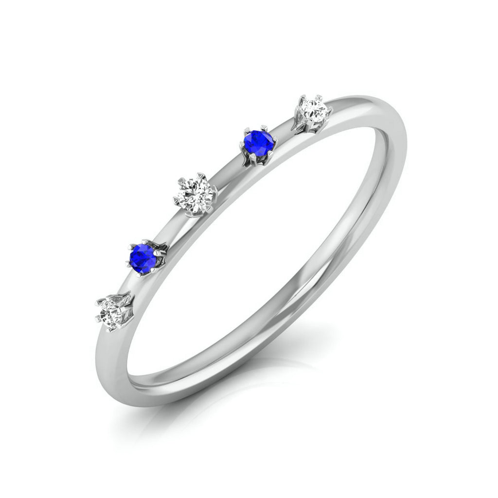 Blue Sapphire Platinum Diamond Engagement Ring JL PT LR 7022   Jewelove