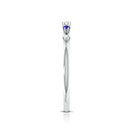 Load image into Gallery viewer, Blue Sapphire Platinum Diamond Engagement Ring JL PT LR 7022
