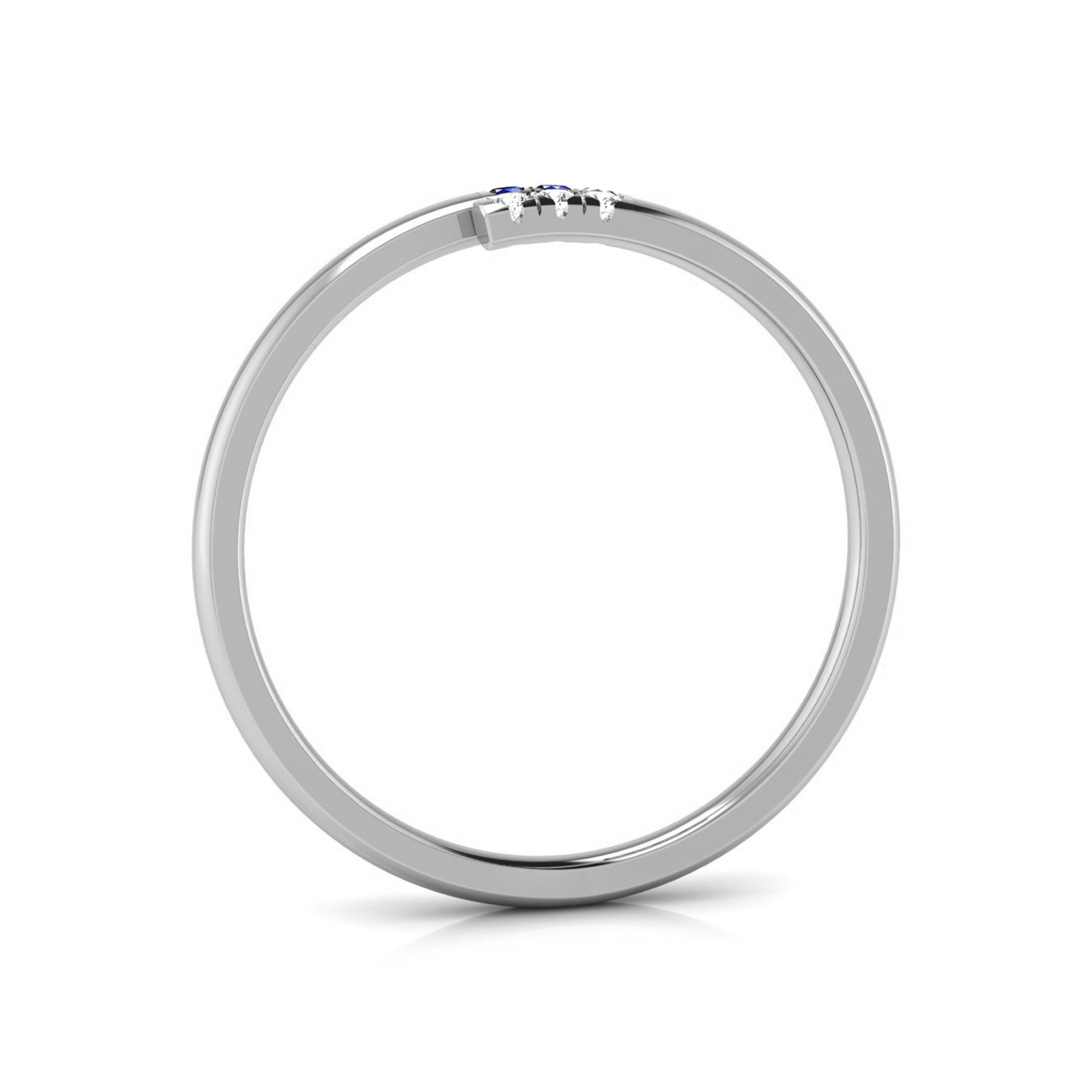 Blue Sapphire Platinum Diamond Engagement Ring JL PT LR 7024