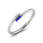 Load image into Gallery viewer, Blue Sapphire Platinum Diamond Engagement Ring JL PT LR 7024
