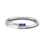 Load image into Gallery viewer, Blue Sapphire Platinum Diamond Engagement Ring JL PT LR 7024
