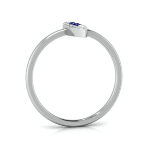 Blue Sapphire Platinum Diamond Engagement Ring JL PT LR 7026   Jewelove
